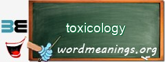 WordMeaning blackboard for toxicology